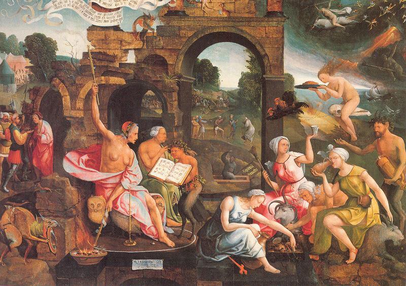 Oostsanen, Jacob Cornelisz van Saul and the Witch of Endor France oil painting art